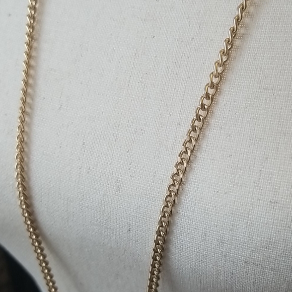 Long necklace faux gold and tortoise shell - Picture 6 of 8